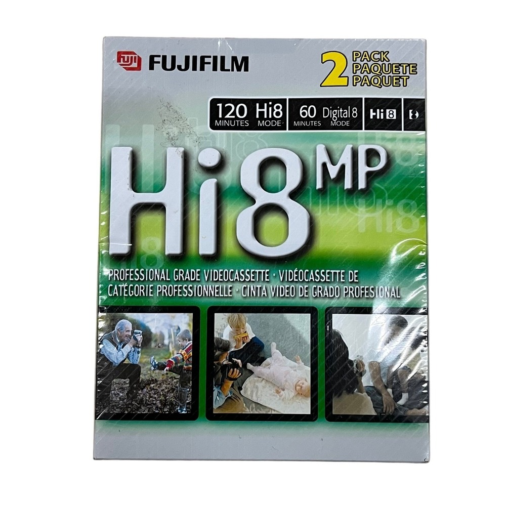 2 pack FujiFilm Hi8 MP Professional Grade P6-120 Minute Videocassette Sealed